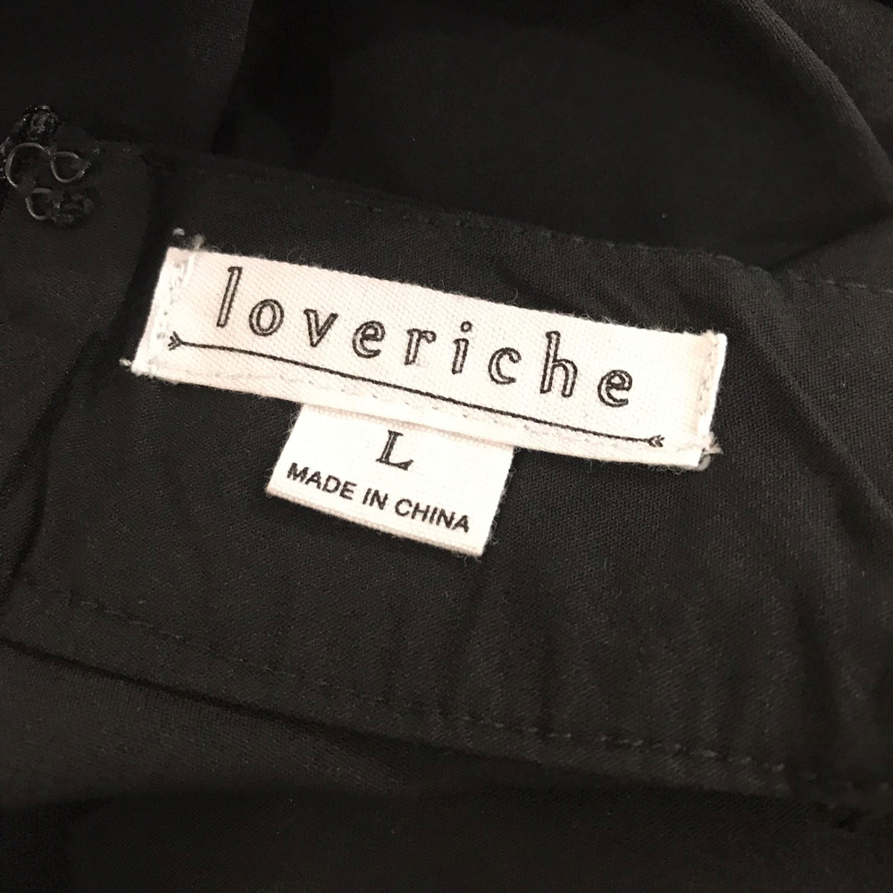 Loveriche Black Long Sleeve Blouse Size L - Picture 4 of 8